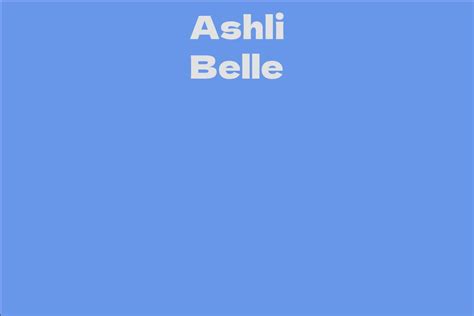 Ashli Belle's Journey to Success