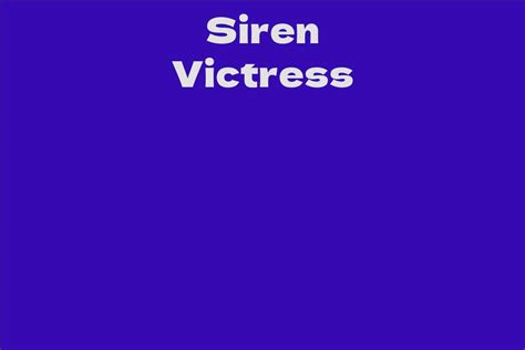 Charitable Endeavors: Contributions of Siren Victress to Society