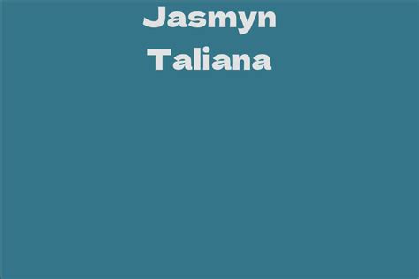 Discovering the Inspiring Journey and Future Ventures of Jasmyn Taliana