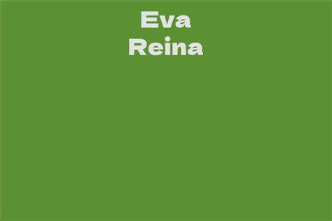 Eva Reina: A Journey of Achievement