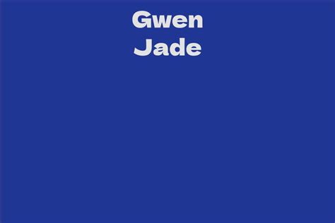 From Modeling to Acting: Gwen Jade's Career Journey