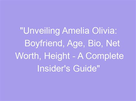 Height and Figure: Unveiling Amelia Pearl's Physical Appearance