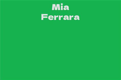 Mia Ferrara - Net Worth