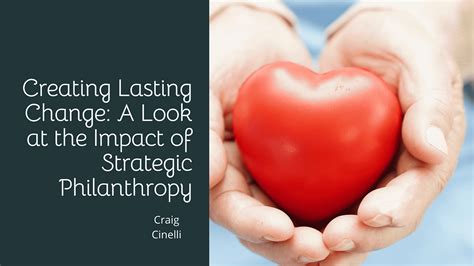 Philanthropic Impact: Creating Lasting Change