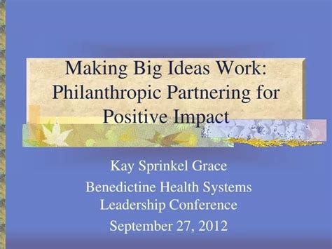 Philanthropic Work: Making a Positive Impact