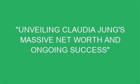 The Business of Beauty: Unveiling Claudia's Financial Success