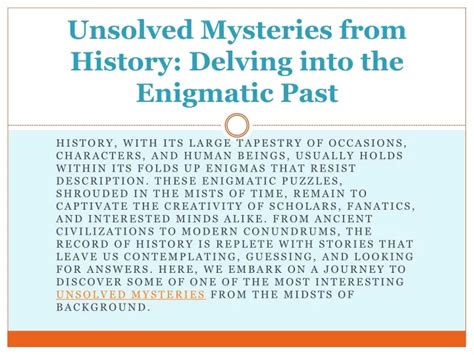 Unlocking the Mystery: Delving into the Enigmatic Persona